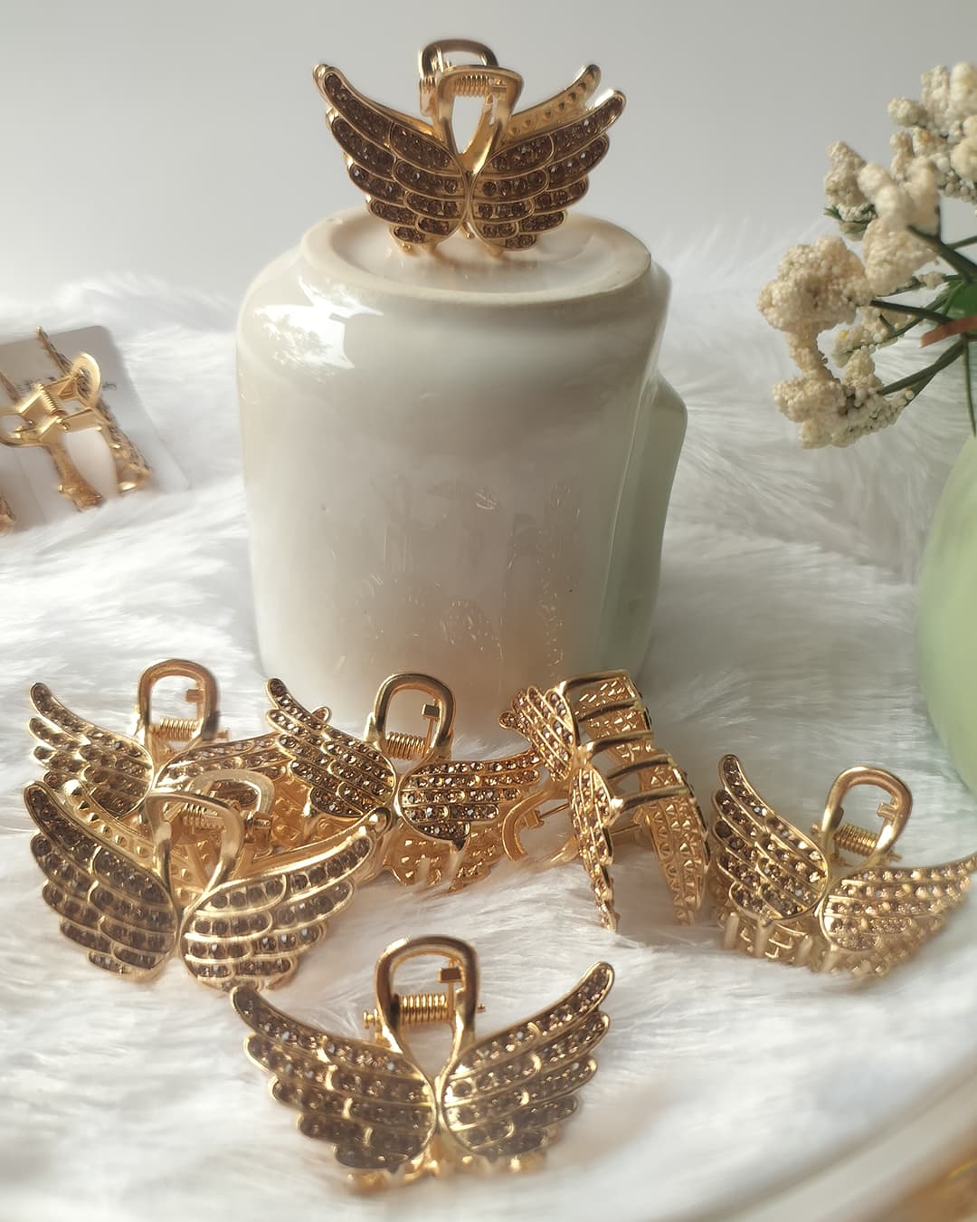 Claw Butterfly Golden Studs