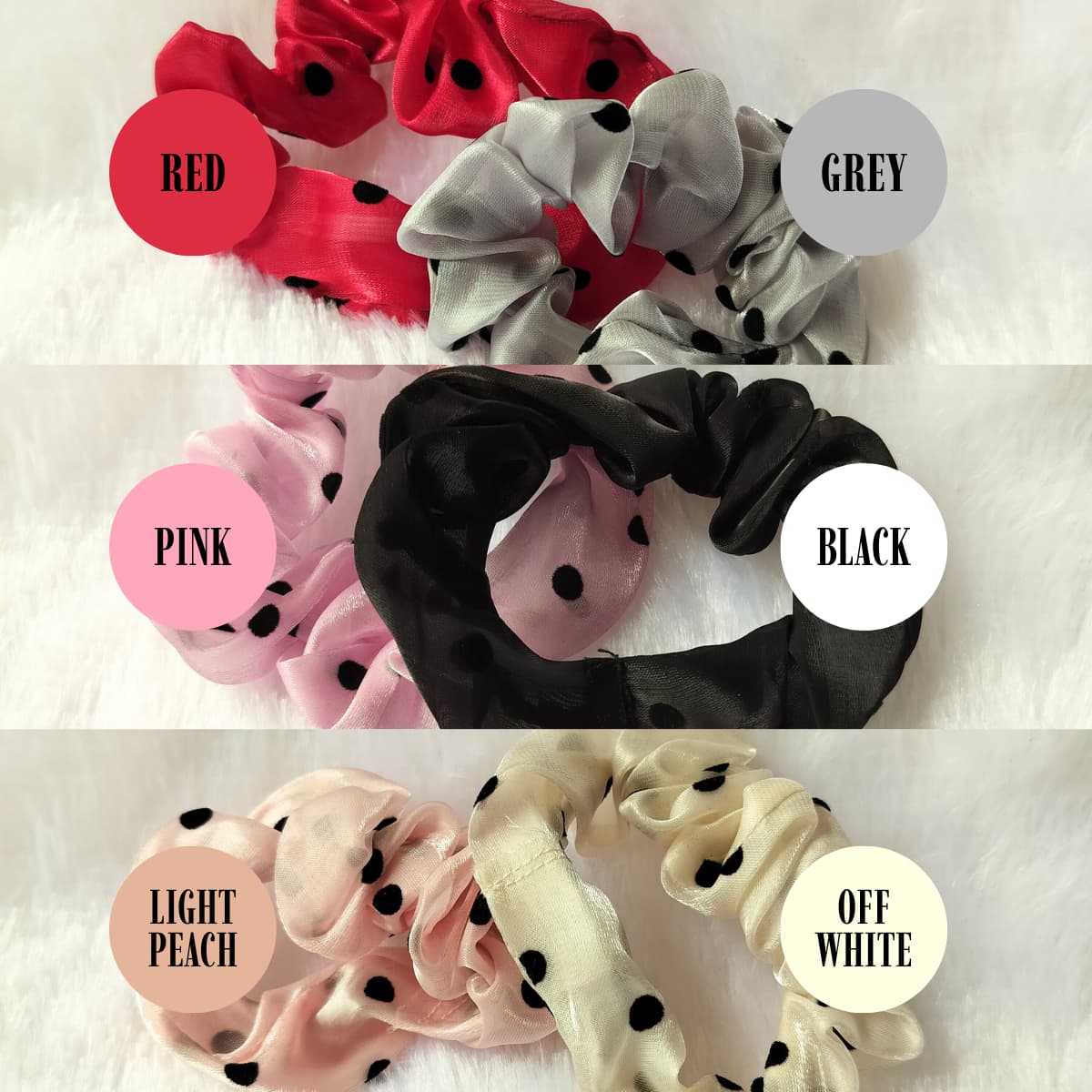 Organza Polka Hair Tie