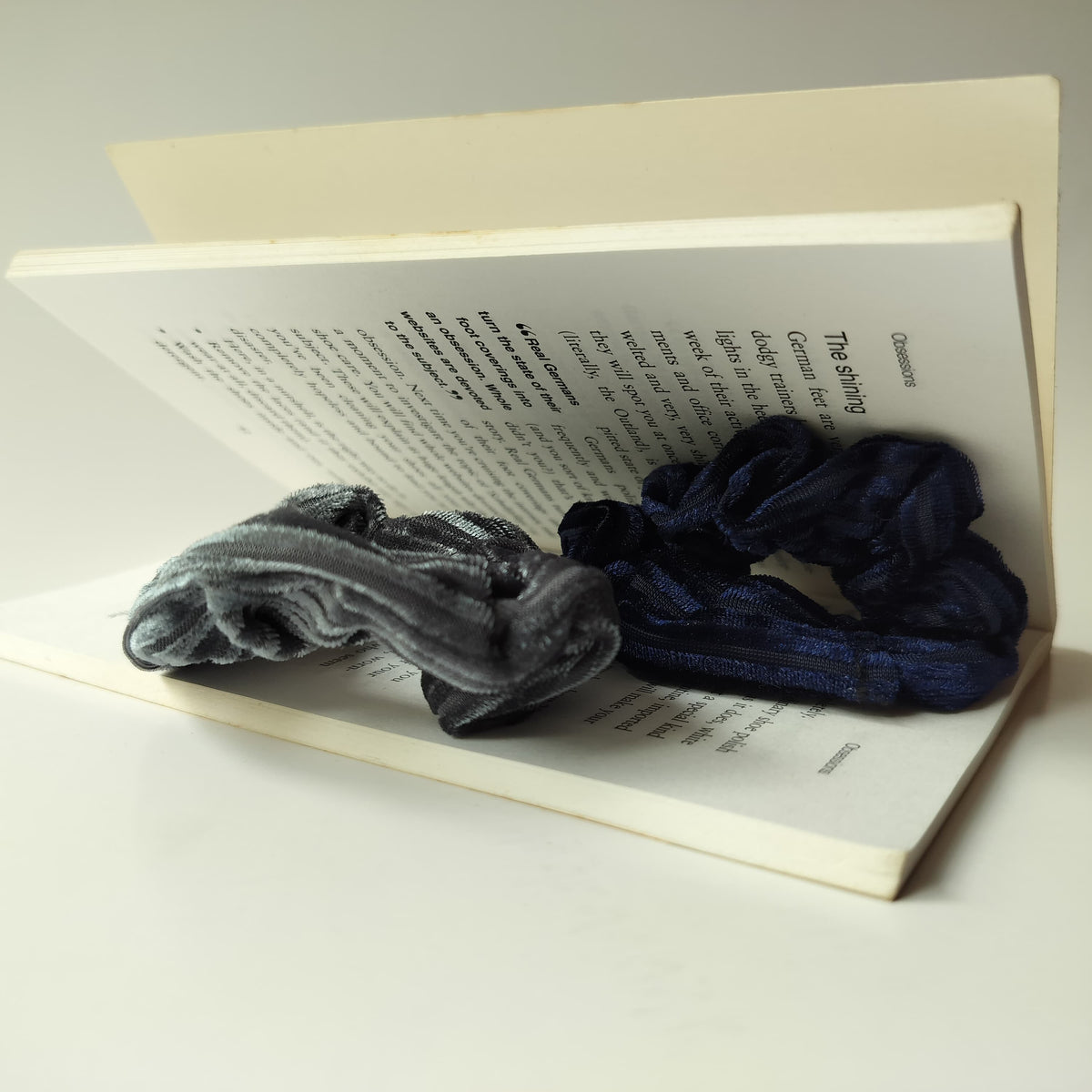 Velvet Stripe Scrunchy (Pack of 2)