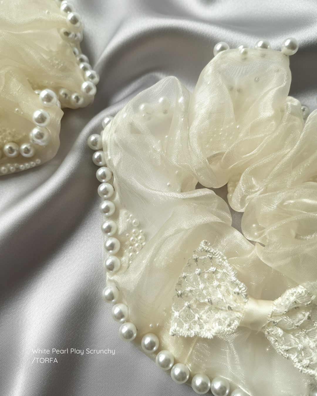 White Pearl Play Scrunchy