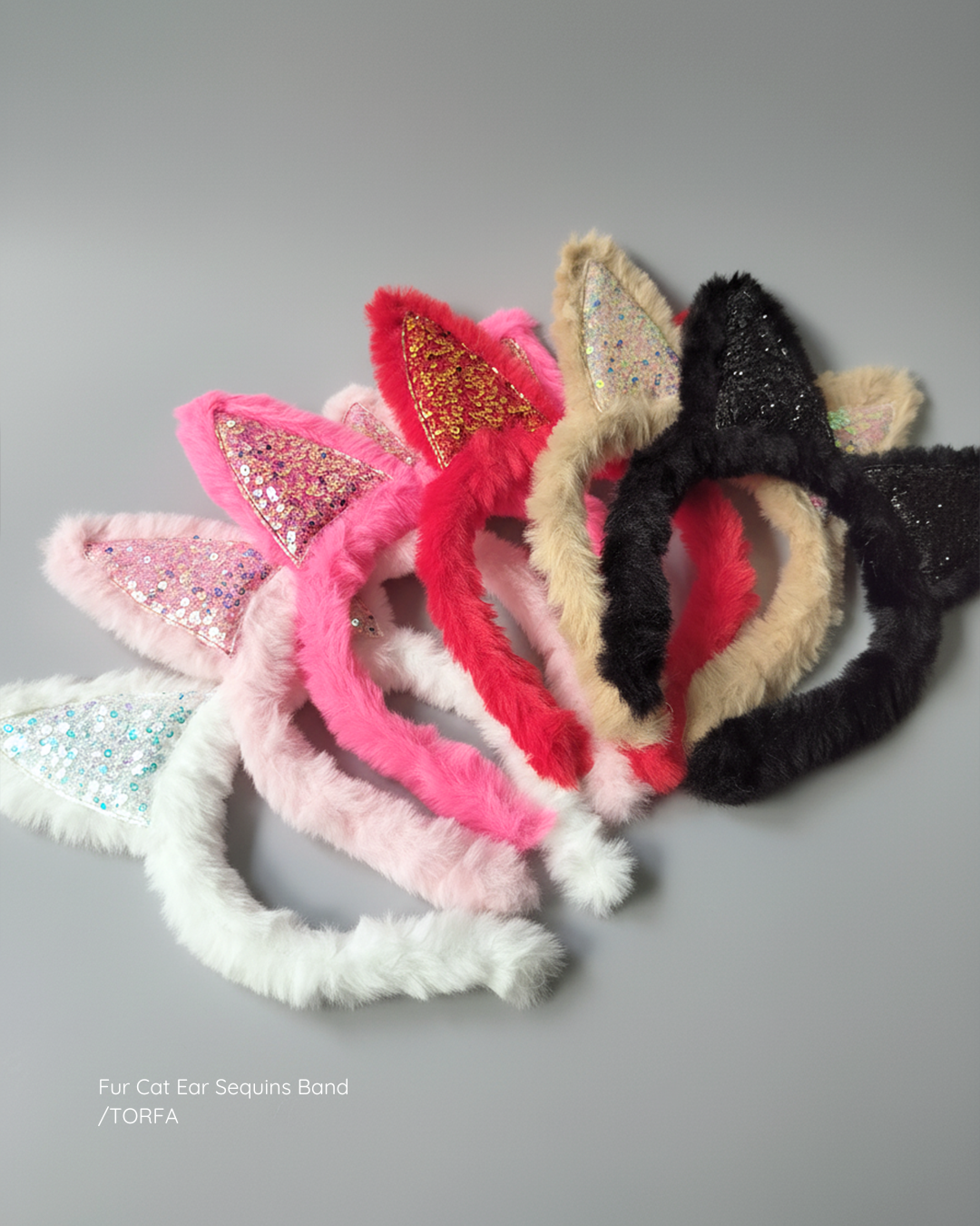Fur Cat Ear Sequins Band (Pack of 2)