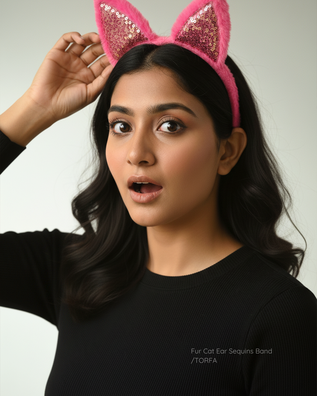 Fur Cat Ear Sequins Band (Pack of 2)