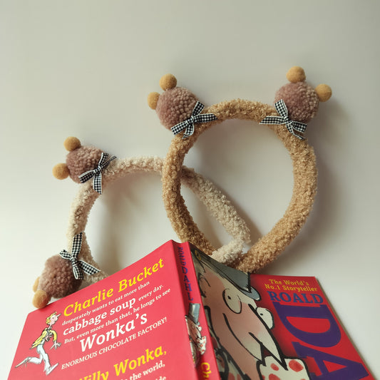 Hairband Teddy Bow Fleece