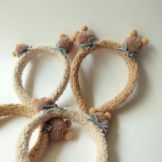 Hairband Teddy Bow Fleece