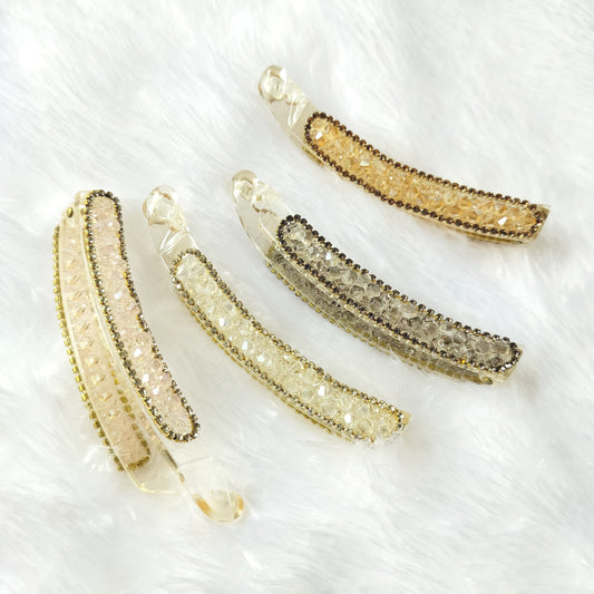 Banana Clip Shimmer Studs
