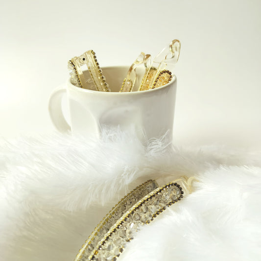 Banana Clip Shimmer Studs