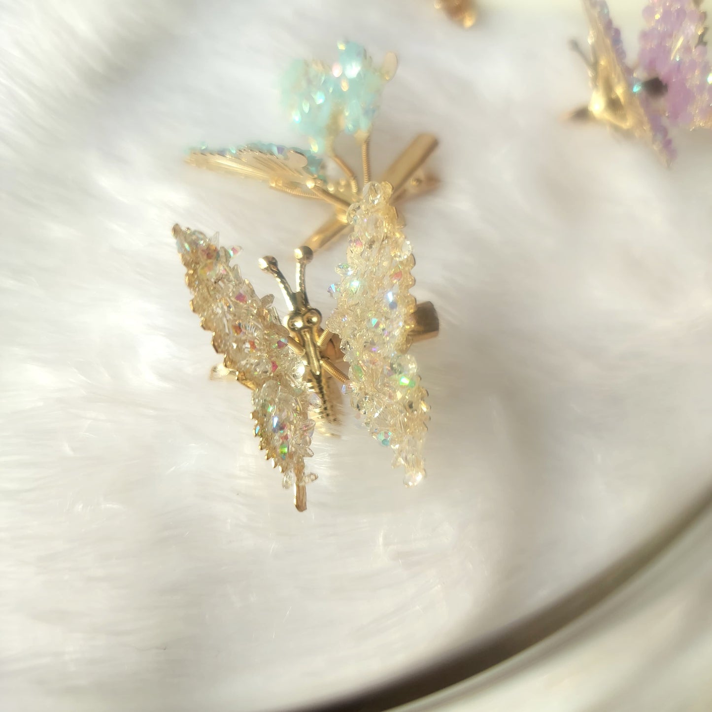Glitter Butterflying Hair Clips (Pack of 2)