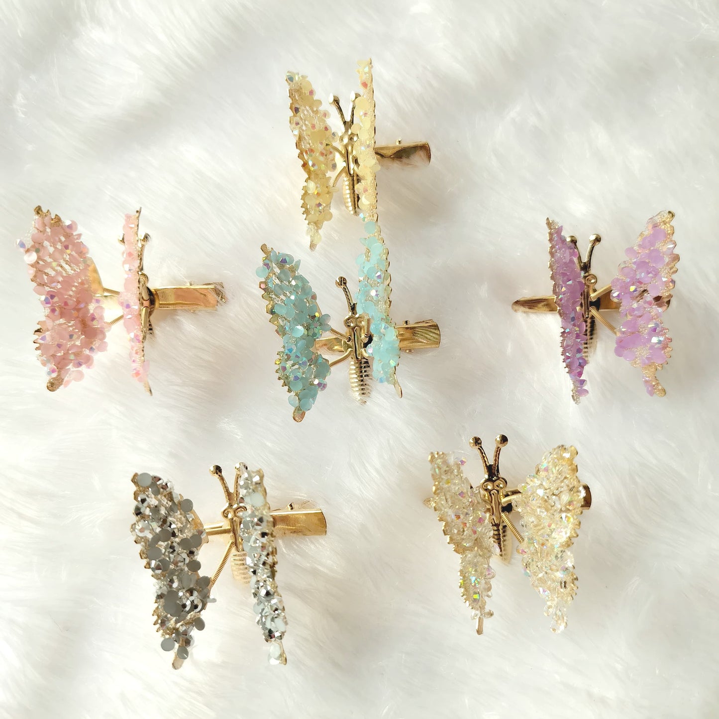 Glitter Butterflying Hair Clips (Pack of 2)