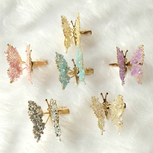 Glitter Butterflying Hair Clips (Pack of 2)