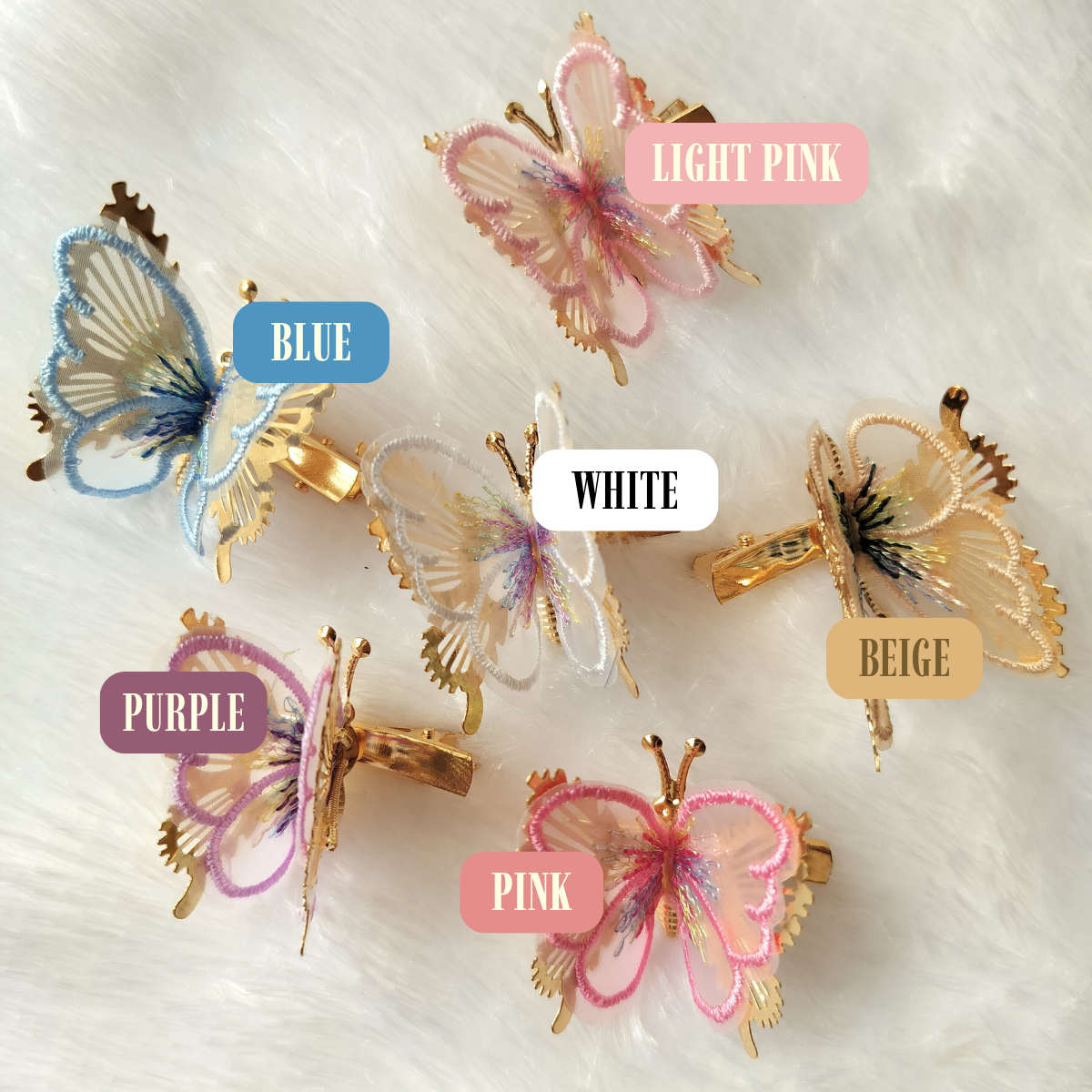 Embellished Butterflying Hair Clips (Pack of 2)