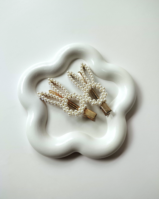 Pearl Bunny Hair Clips (Pack of 2)