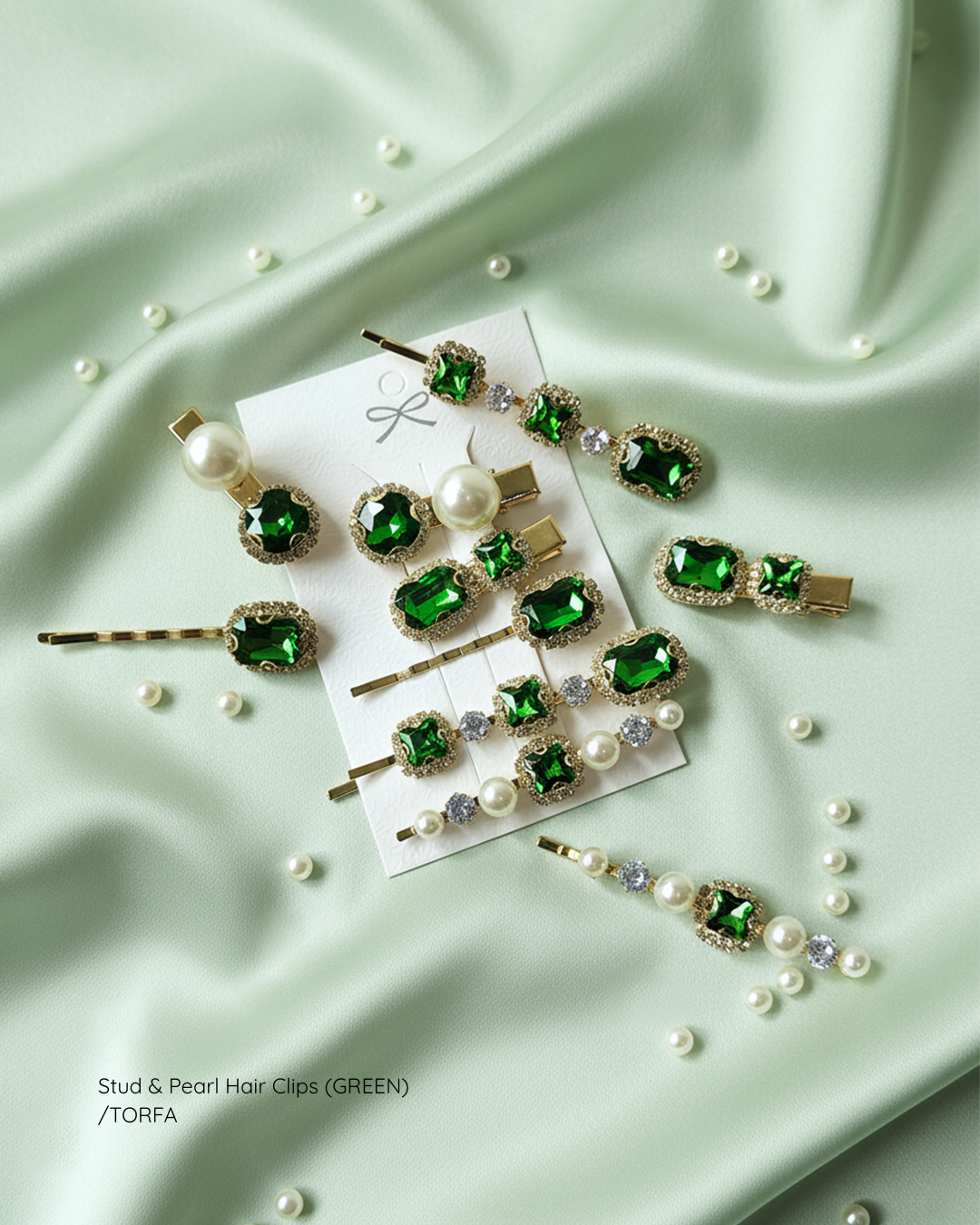 Stud & Pearl Hair Clips ( 1 Set)
