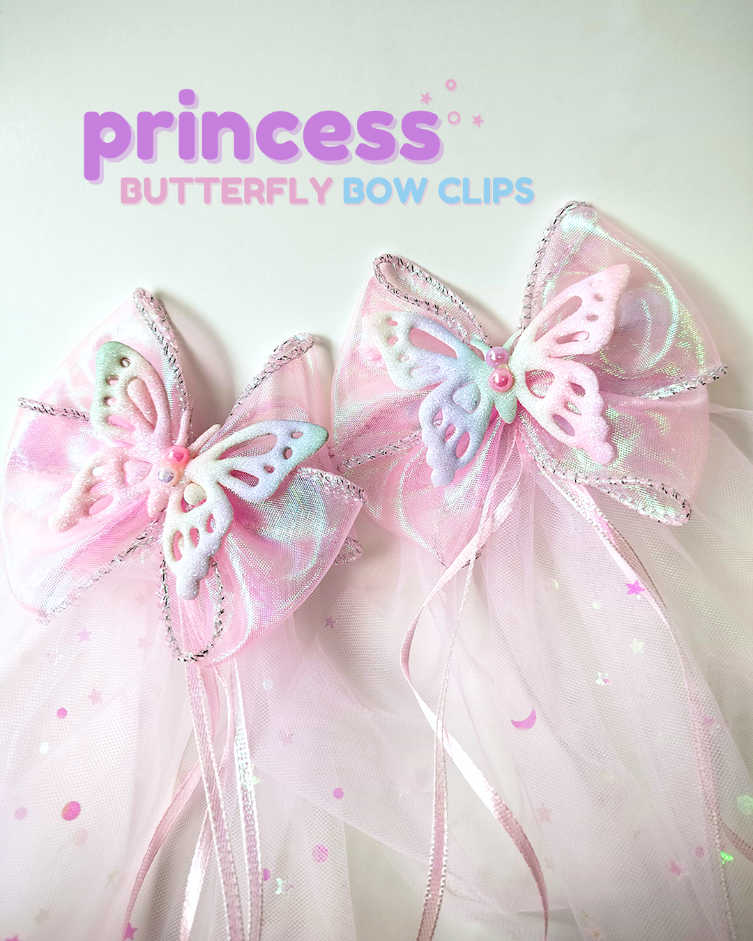 Princess Butterfly Bow Clip