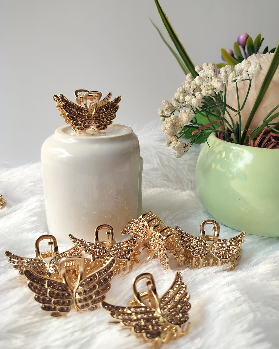 Claw Butterfly Golden Studs