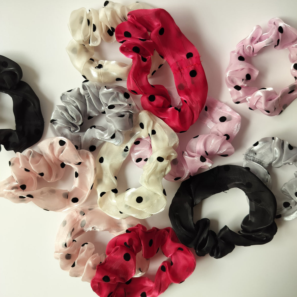 Organza Polka Hair Tie