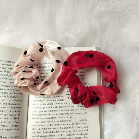 Organza Polka Hair Tie