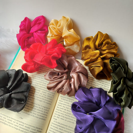 Scrunchy Organza Plain (Pack of 3)