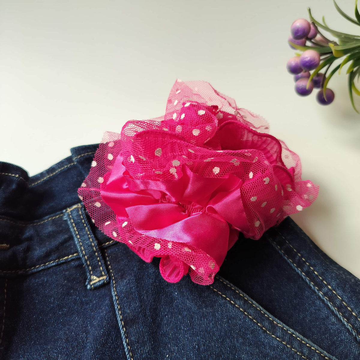Scrunchy Polka Net (Pack of 2)
