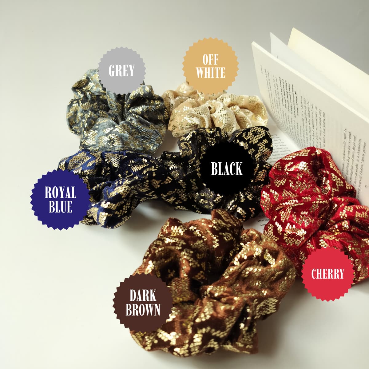Scrunchy Velvet Foil (Pack of 2 random colors)