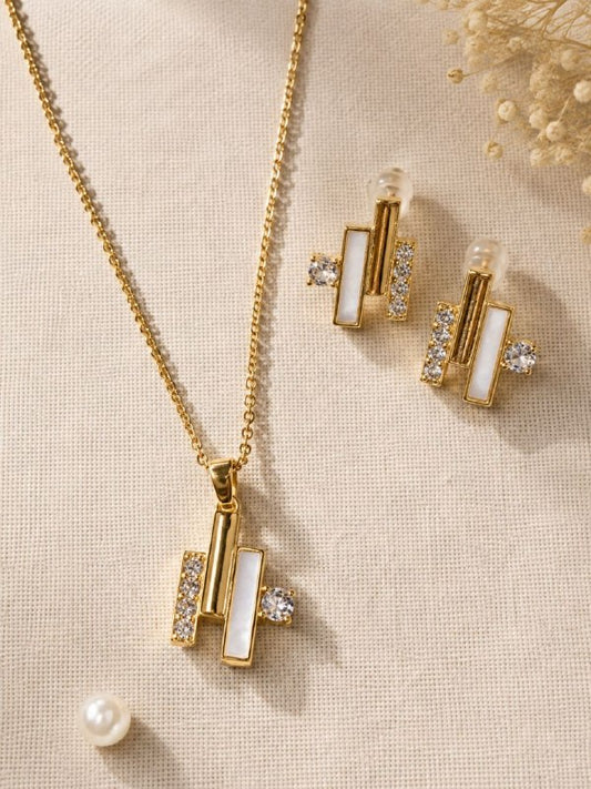 Bella Chain & Earrings Set