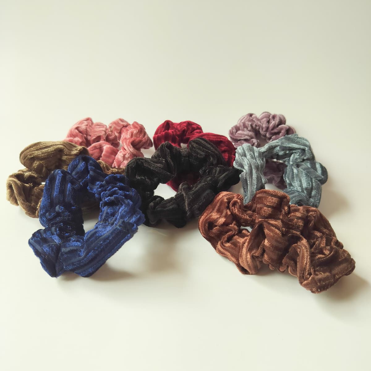 Velvet Stripe Scrunchy (Pack of 2)