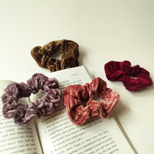 Velvet Stripe Scrunchy (Pack of 2)