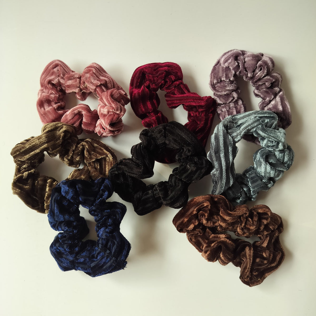 Velvet Stripe Scrunchy (Pack of 2)